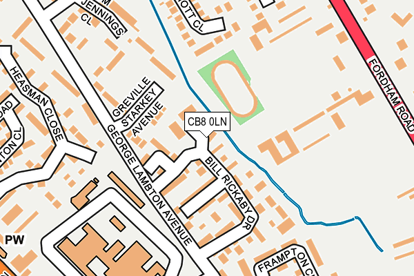 CB8 0LN map - OS OpenMap – Local (Ordnance Survey)