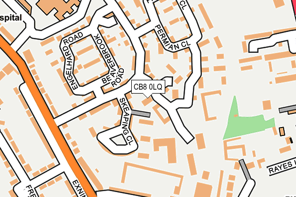 CB8 0LQ map - OS OpenMap – Local (Ordnance Survey)