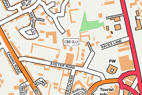 CB8 0LU map - OS OpenMap – Local (Ordnance Survey)