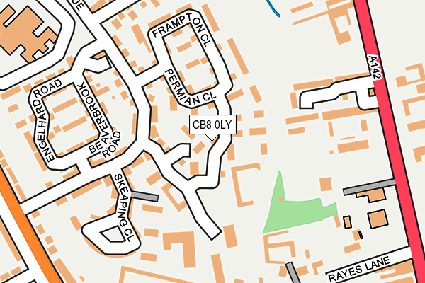 CB8 0LY map - OS OpenMap – Local (Ordnance Survey)
