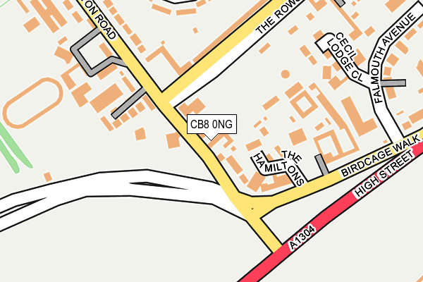 CB8 0NG map - OS OpenMap – Local (Ordnance Survey)