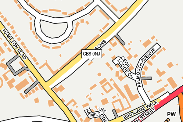 CB8 0NJ map - OS OpenMap – Local (Ordnance Survey)