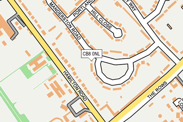 CB8 0NL map - OS OpenMap – Local (Ordnance Survey)