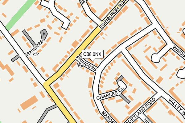 CB8 0NX map - OS OpenMap – Local (Ordnance Survey)