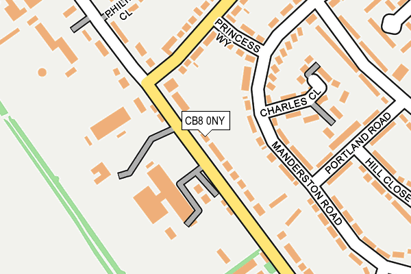 CB8 0NY map - OS OpenMap – Local (Ordnance Survey)