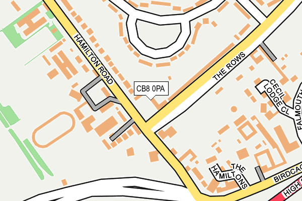 CB8 0PA map - OS OpenMap – Local (Ordnance Survey)