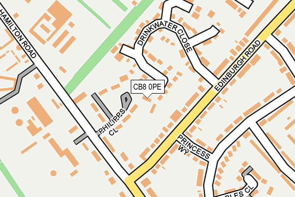CB8 0PE map - OS OpenMap – Local (Ordnance Survey)