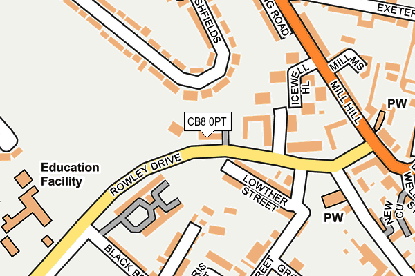 CB8 0PT map - OS OpenMap – Local (Ordnance Survey)