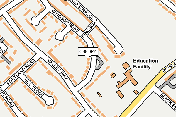 CB8 0PY map - OS OpenMap – Local (Ordnance Survey)