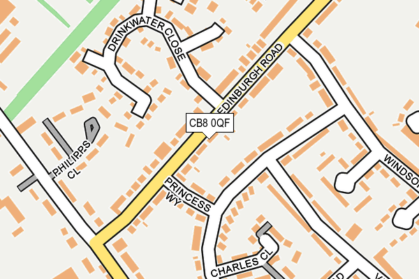 CB8 0QF map - OS OpenMap – Local (Ordnance Survey)