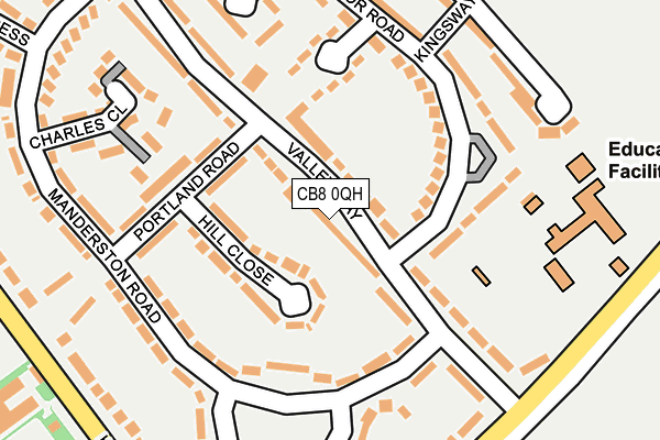 CB8 0QH map - OS OpenMap – Local (Ordnance Survey)