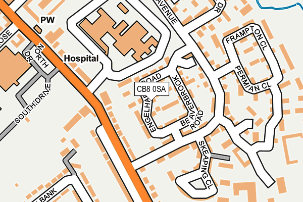 CB8 0SA map - OS OpenMap – Local (Ordnance Survey)
