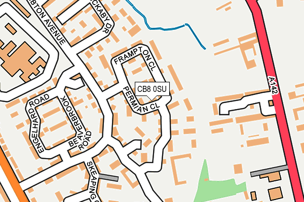 CB8 0SU map - OS OpenMap – Local (Ordnance Survey)