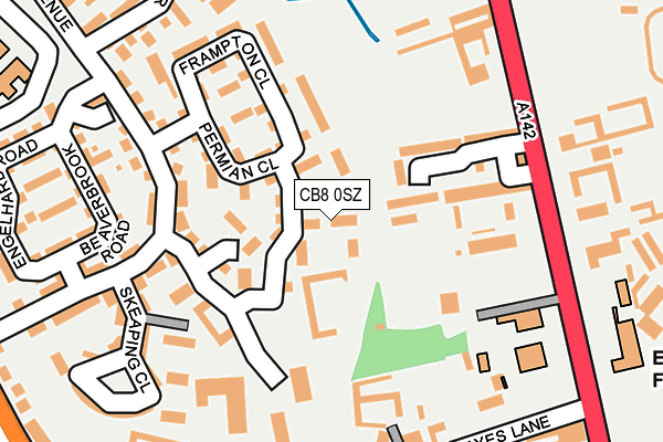 CB8 0SZ map - OS OpenMap – Local (Ordnance Survey)