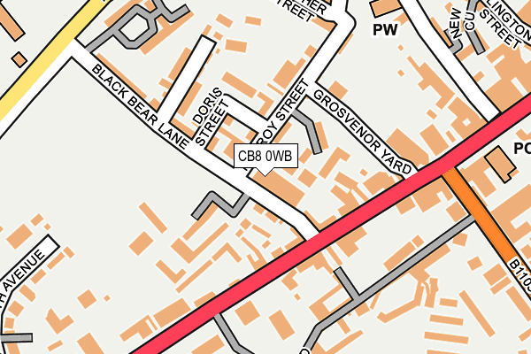 CB8 0WB map - OS OpenMap – Local (Ordnance Survey)