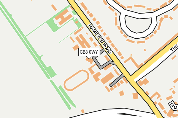 CB8 0WY map - OS OpenMap – Local (Ordnance Survey)