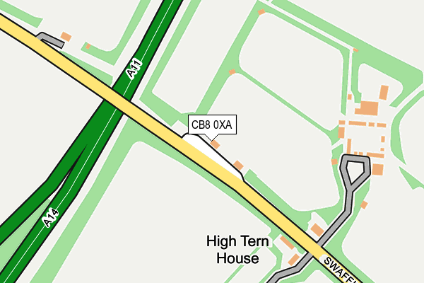 CB8 0XA map - OS OpenMap – Local (Ordnance Survey)