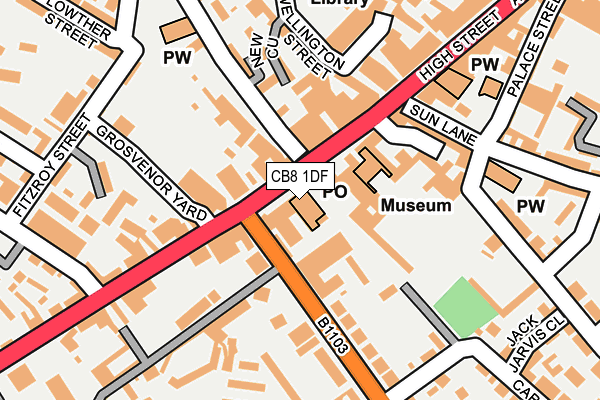 CB8 1DF map - OS OpenMap – Local (Ordnance Survey)