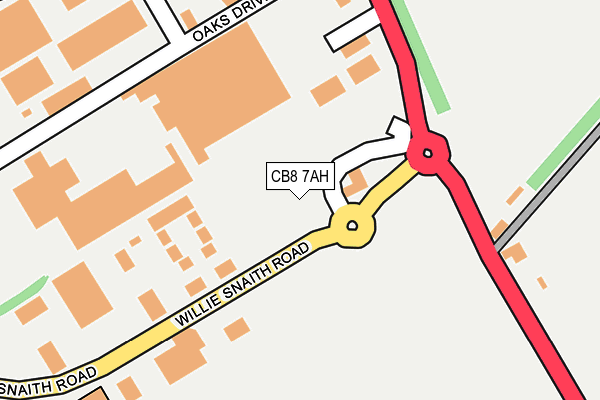 CB8 7AH map - OS OpenMap – Local (Ordnance Survey)
