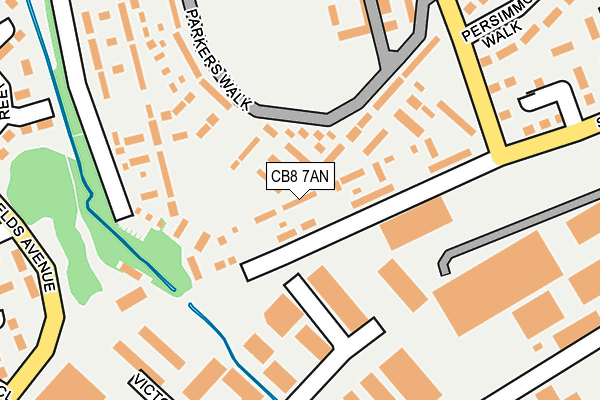 CB8 7AN map - OS OpenMap – Local (Ordnance Survey)