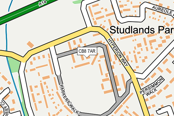 CB8 7AR map - OS OpenMap – Local (Ordnance Survey)