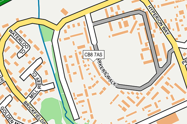 CB8 7AS map - OS OpenMap – Local (Ordnance Survey)