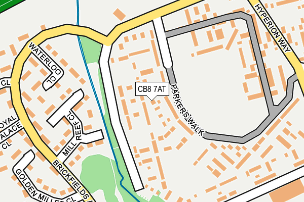 CB8 7AT map - OS OpenMap – Local (Ordnance Survey)