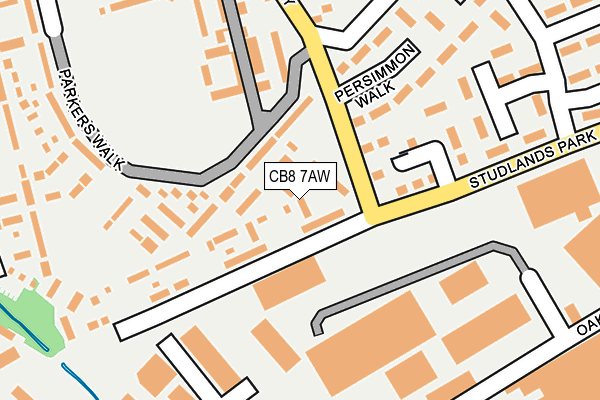 CB8 7AW map - OS OpenMap – Local (Ordnance Survey)