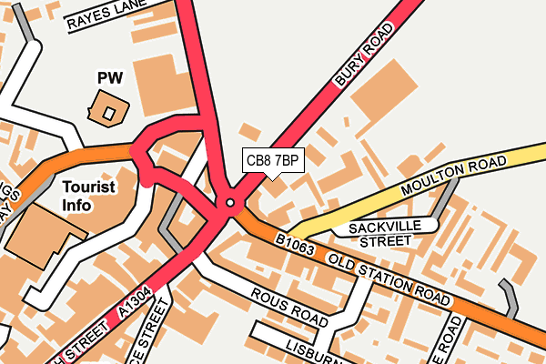 CB8 7BP map - OS OpenMap – Local (Ordnance Survey)