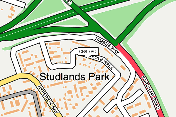 CB8 7BQ map - OS OpenMap – Local (Ordnance Survey)