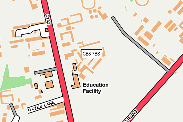 CB8 7BS map - OS OpenMap – Local (Ordnance Survey)