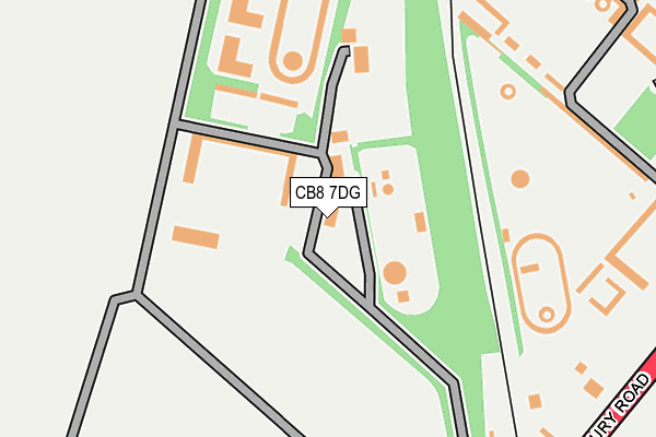 CB8 7DG map - OS OpenMap – Local (Ordnance Survey)