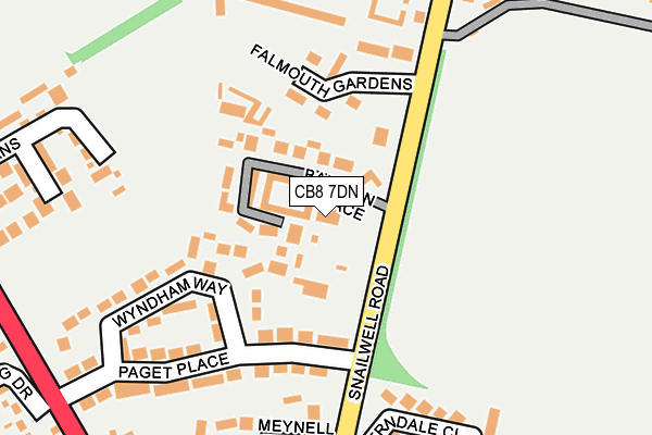 CB8 7DN map - OS OpenMap – Local (Ordnance Survey)