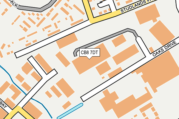 CB8 7DT map - OS OpenMap – Local (Ordnance Survey)