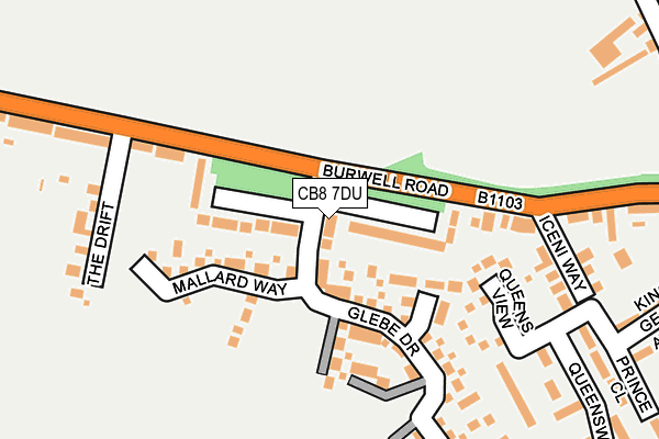 CB8 7DU map - OS OpenMap – Local (Ordnance Survey)