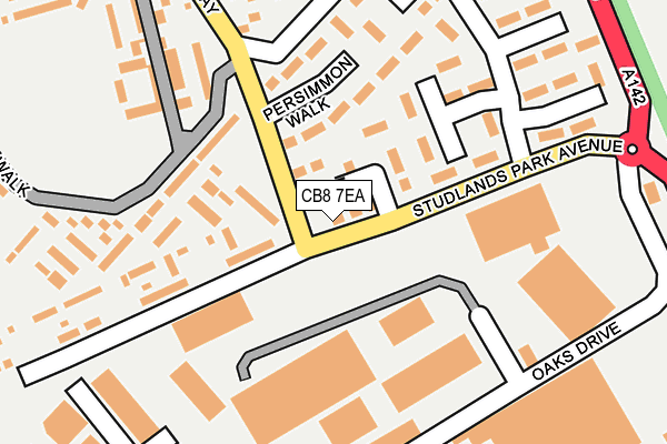 CB8 7EA map - OS OpenMap – Local (Ordnance Survey)