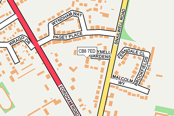 CB8 7ED map - OS OpenMap – Local (Ordnance Survey)