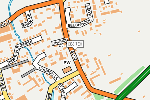 CB8 7EH map - OS OpenMap – Local (Ordnance Survey)