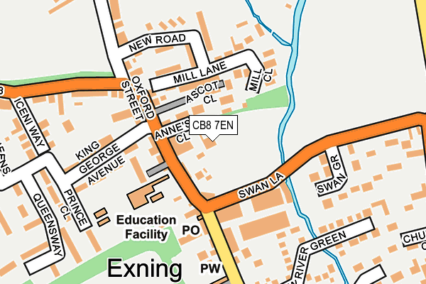 CB8 7EN map - OS OpenMap – Local (Ordnance Survey)