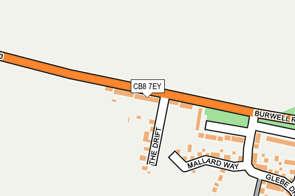CB8 7EY map - OS OpenMap – Local (Ordnance Survey)