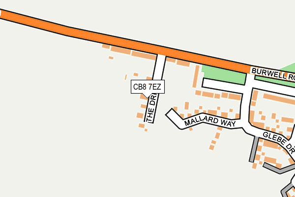 CB8 7EZ map - OS OpenMap – Local (Ordnance Survey)