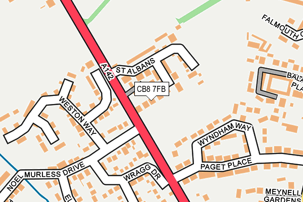 CB8 7FB map - OS OpenMap – Local (Ordnance Survey)