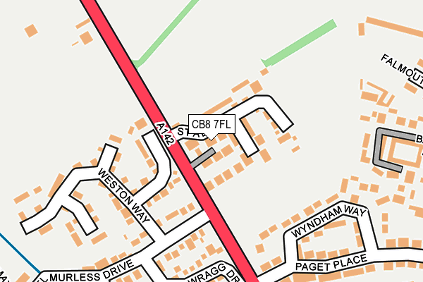 CB8 7FL map - OS OpenMap – Local (Ordnance Survey)