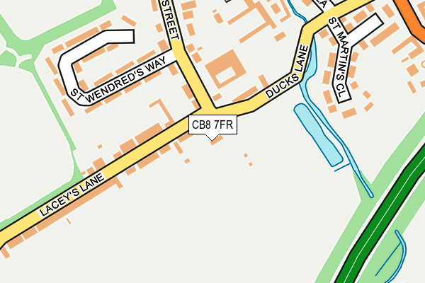 CB8 7FR map - OS OpenMap – Local (Ordnance Survey)
