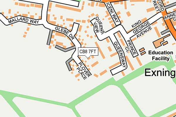 CB8 7FT map - OS OpenMap – Local (Ordnance Survey)