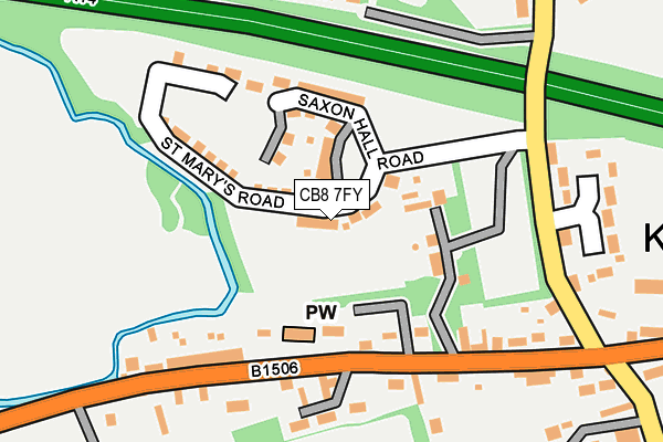 CB8 7FY map - OS OpenMap – Local (Ordnance Survey)