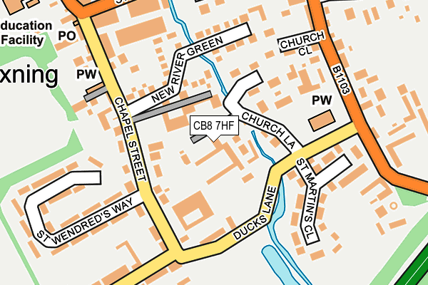 CB8 7HF map - OS OpenMap – Local (Ordnance Survey)
