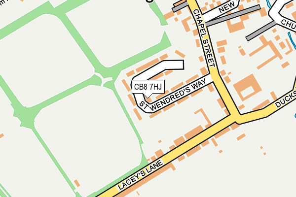 CB8 7HJ map - OS OpenMap – Local (Ordnance Survey)