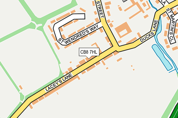 CB8 7HL map - OS OpenMap – Local (Ordnance Survey)