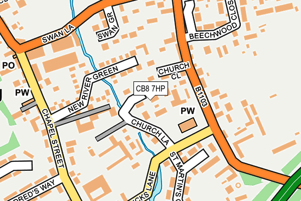 CB8 7HP map - OS OpenMap – Local (Ordnance Survey)